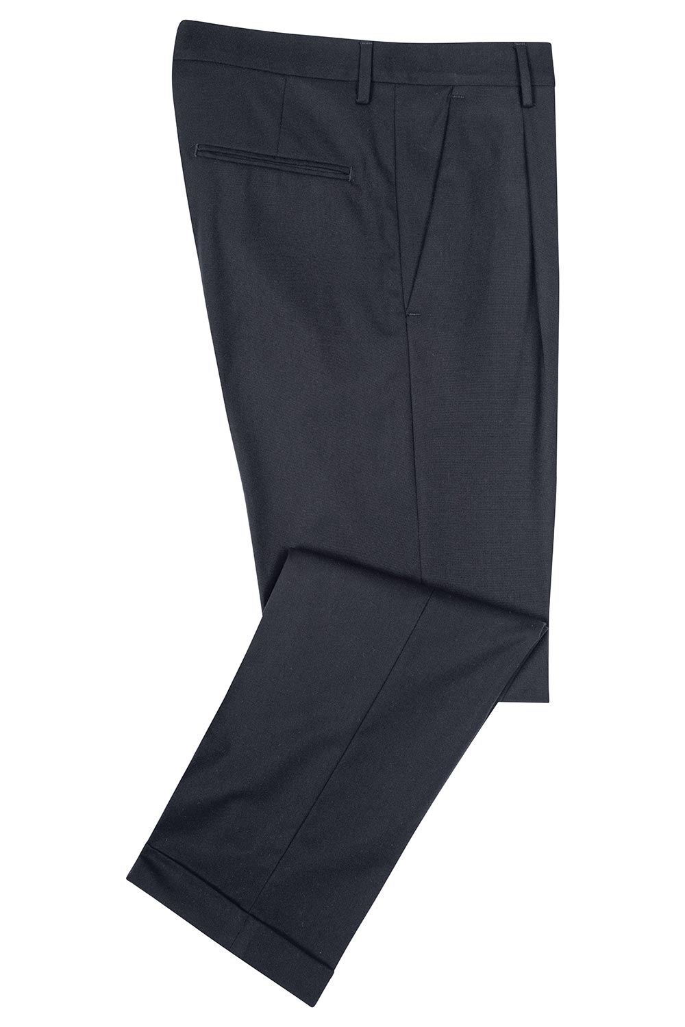 Pantaloni slim albastri uni 0