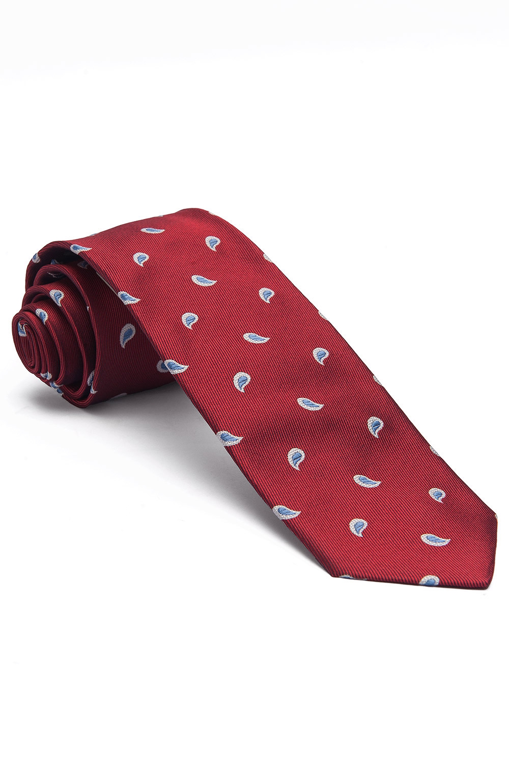 Cravata rosie print floral 0