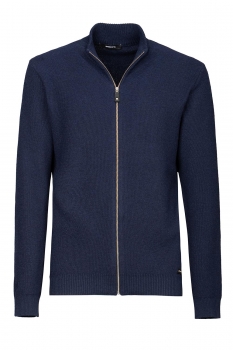 Pulover regular bleumarin cu fermoar