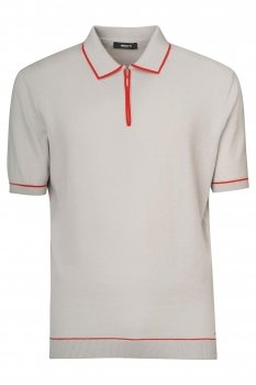 Tricou polo slim gri 