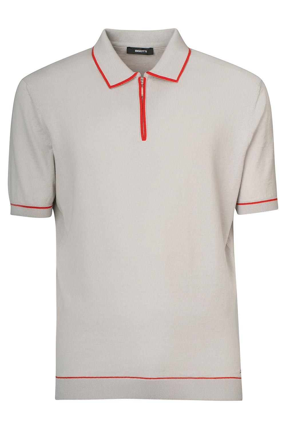 Tricou polo slim gri  0