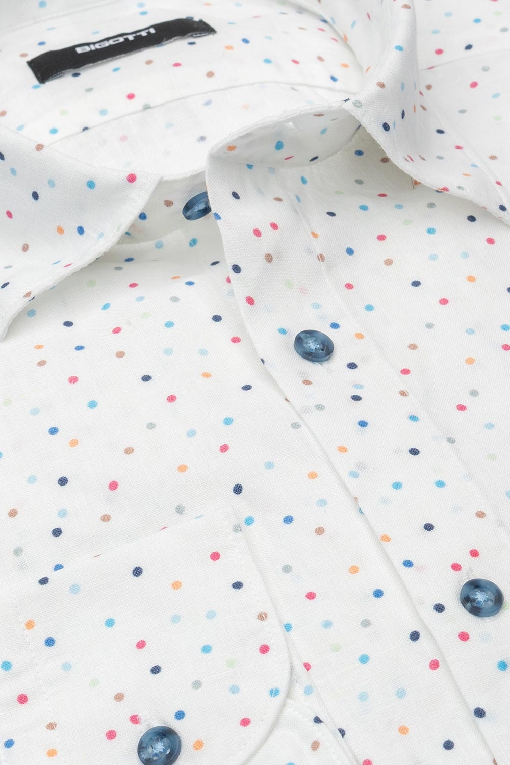 Camasa din in shaped alba print geometric 1