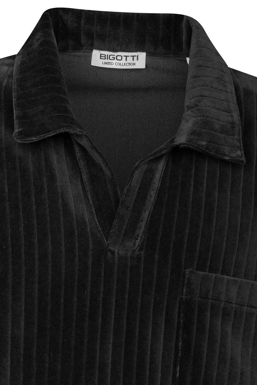 Tricou polo oversize negru uni 2
