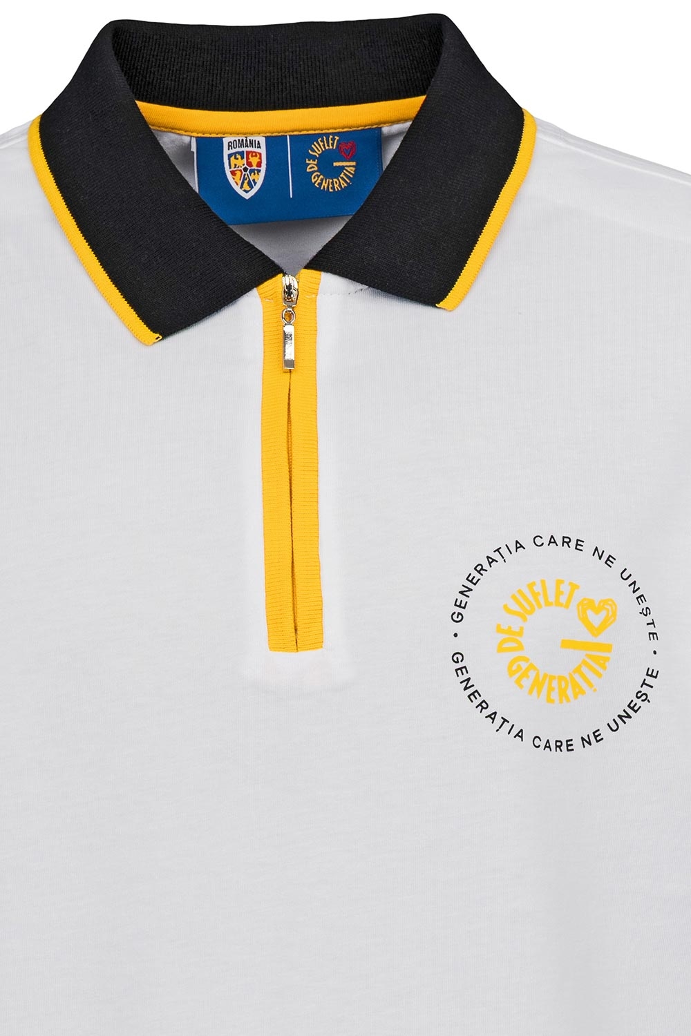 Tricou polo slim alb generatia de suflet 1