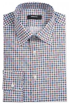 Camasa slim alba print floral