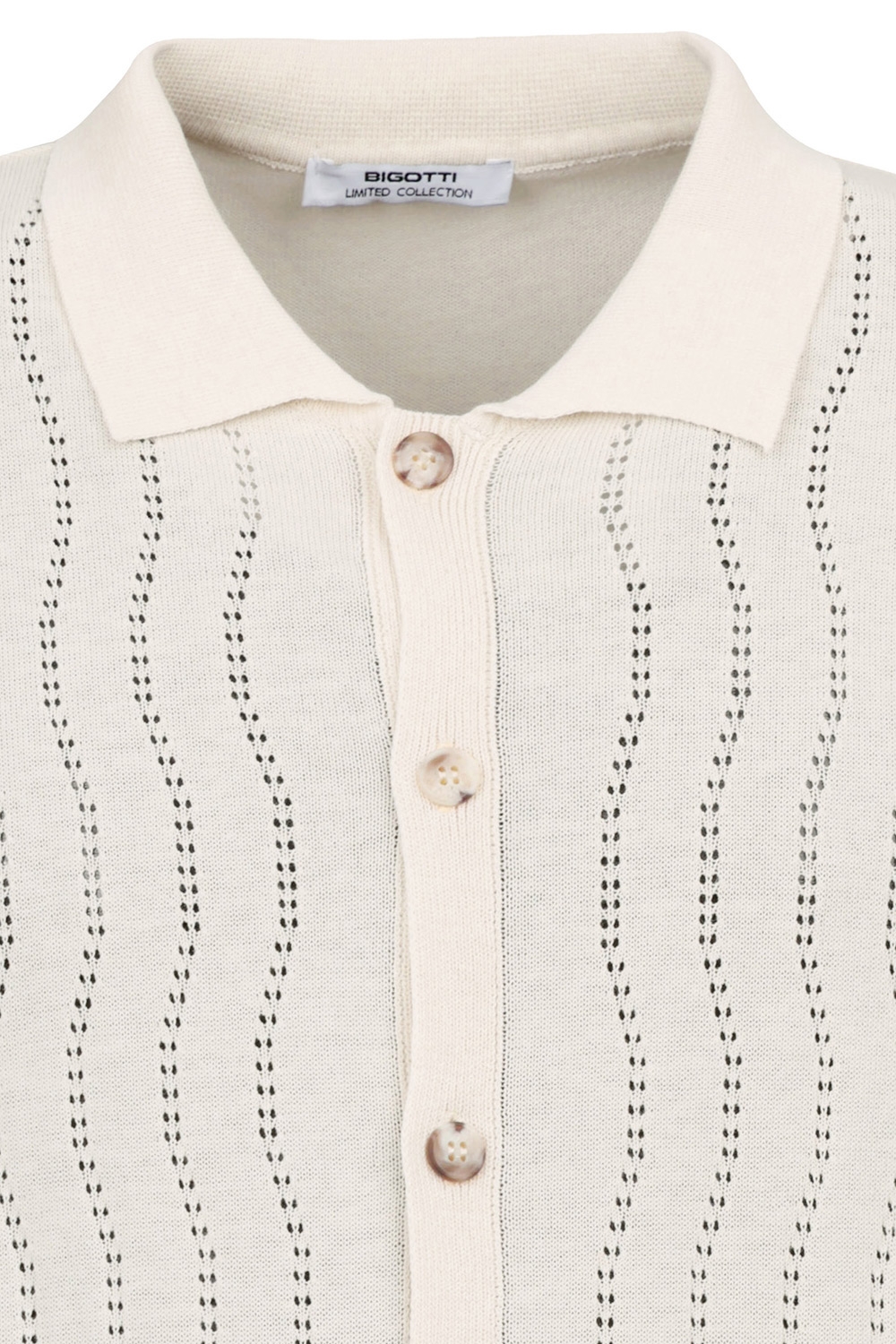 Tricou polo slim ivoire uni 2
