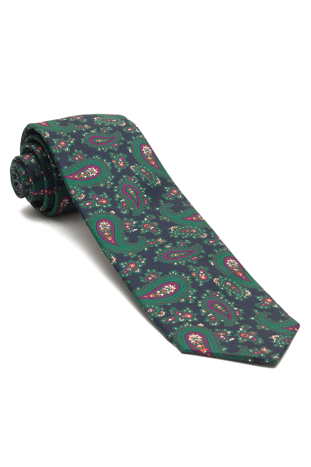 Cravata verde print floral 0