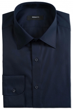 Slim body navy plain shirt