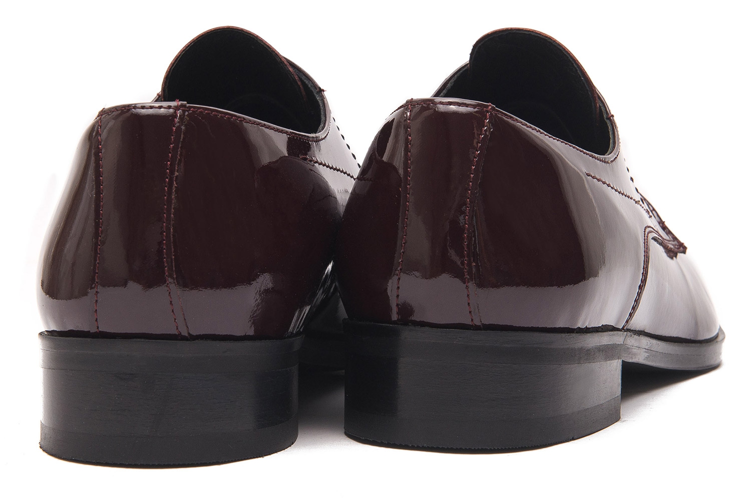 Burgundy genuine leather shoes 2