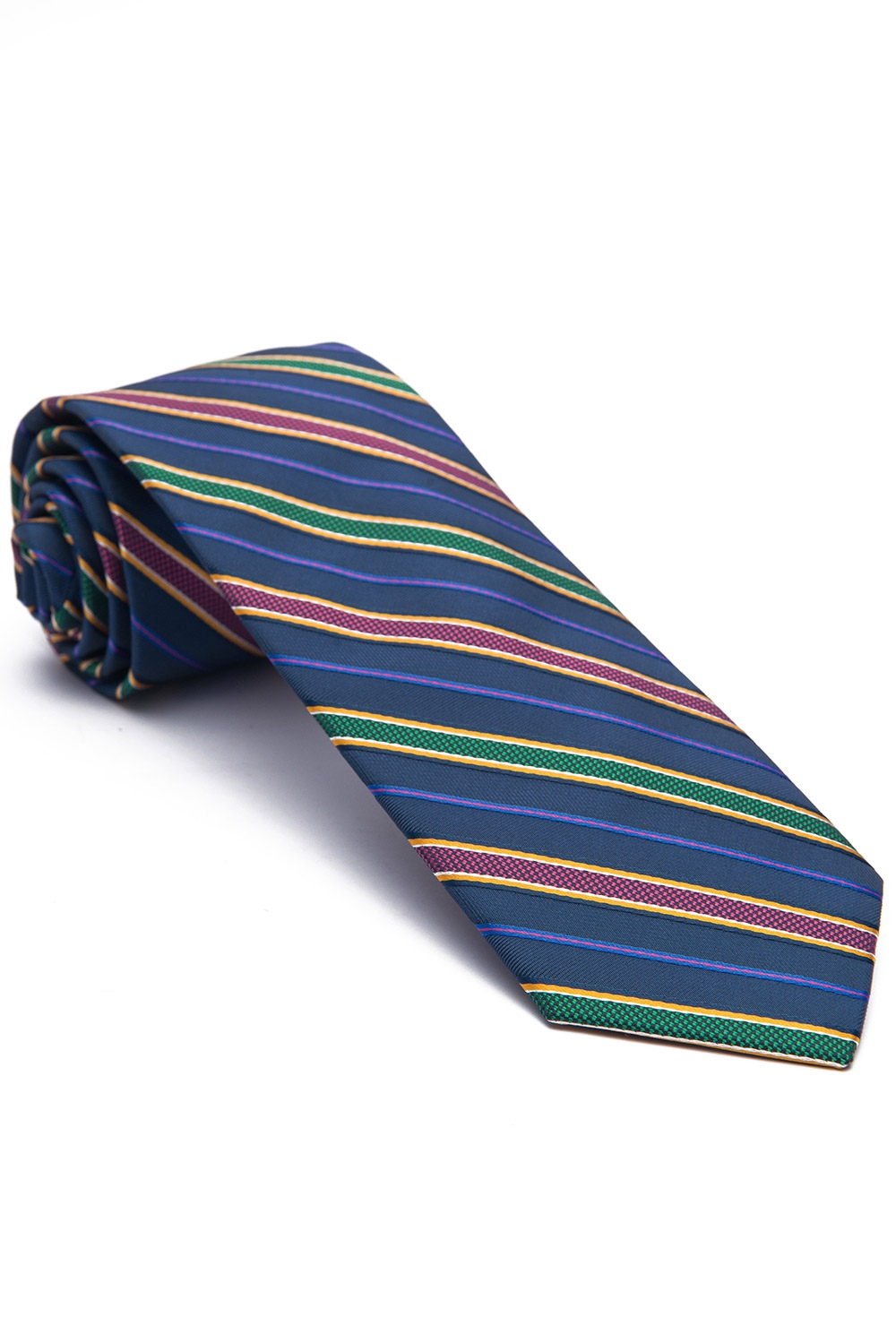 Cravata bleumarin cu dungi 0