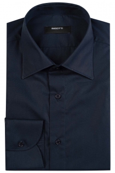 Superslim navy plain shirt