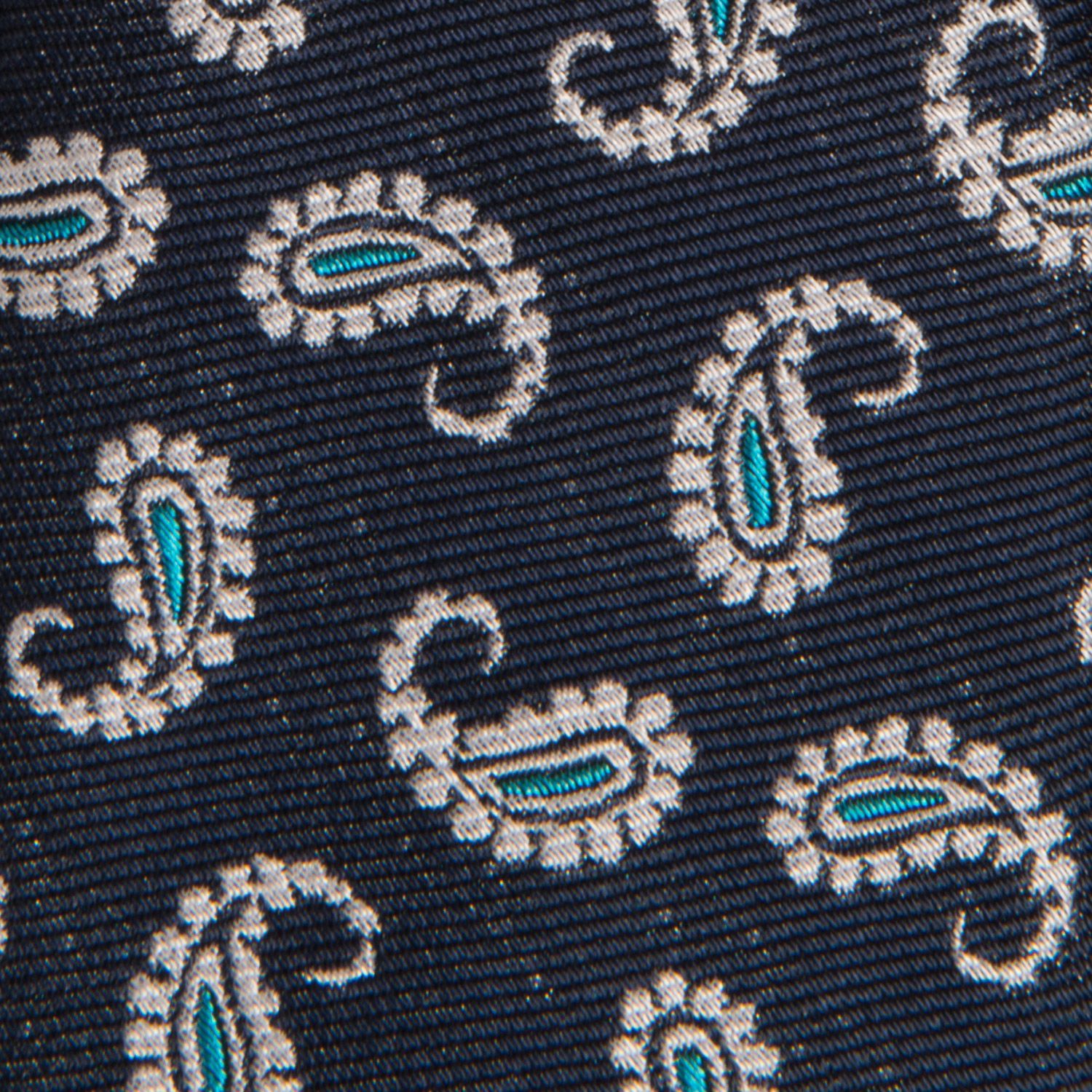 Cravata bleumarin print paisley 1