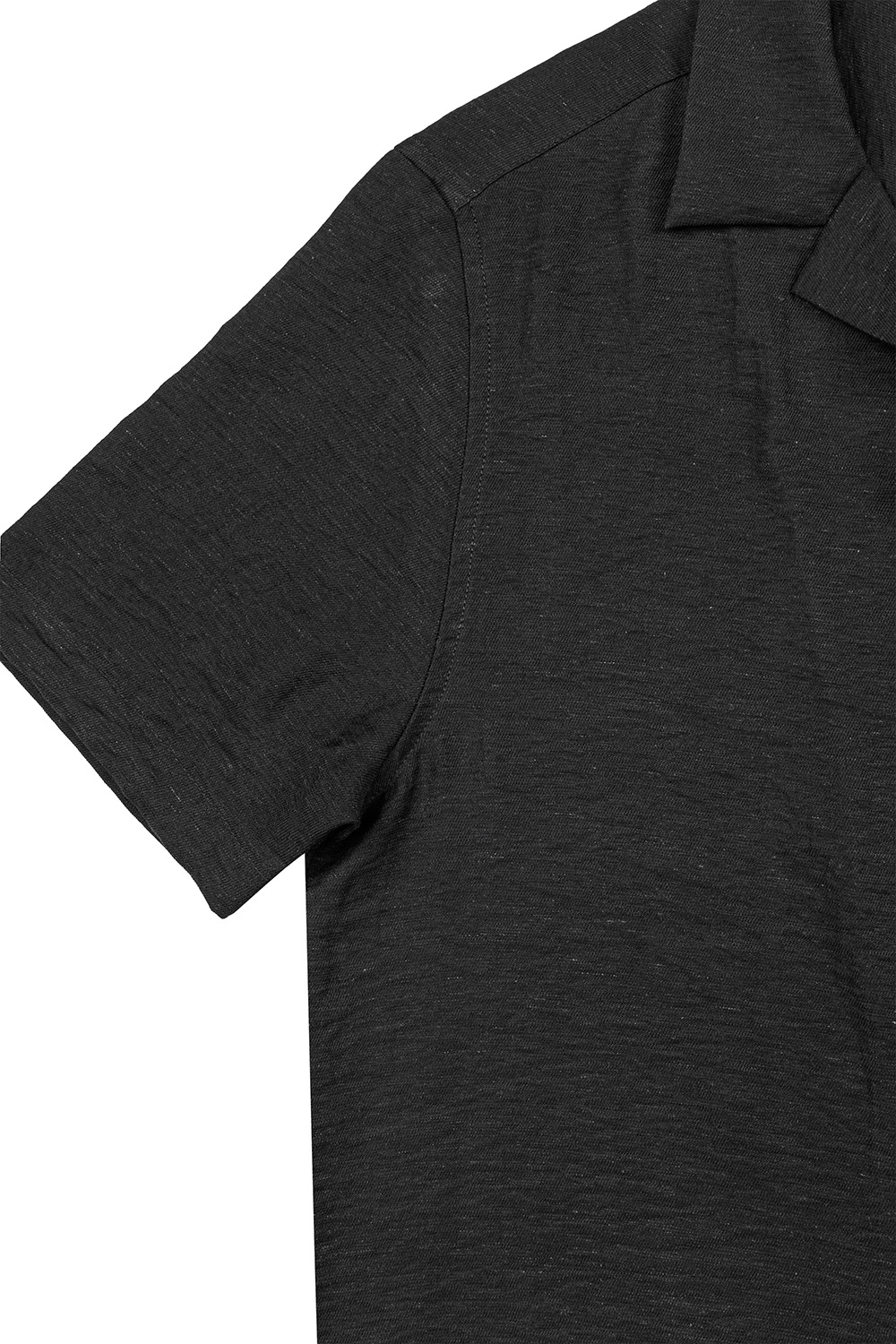 Camasa maneca scurta straight neagra uni 1