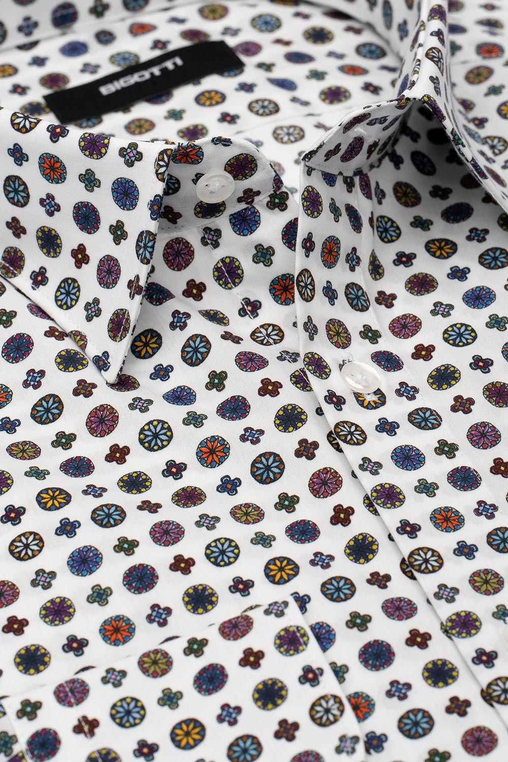 Camasa shaped alba print geometric 1