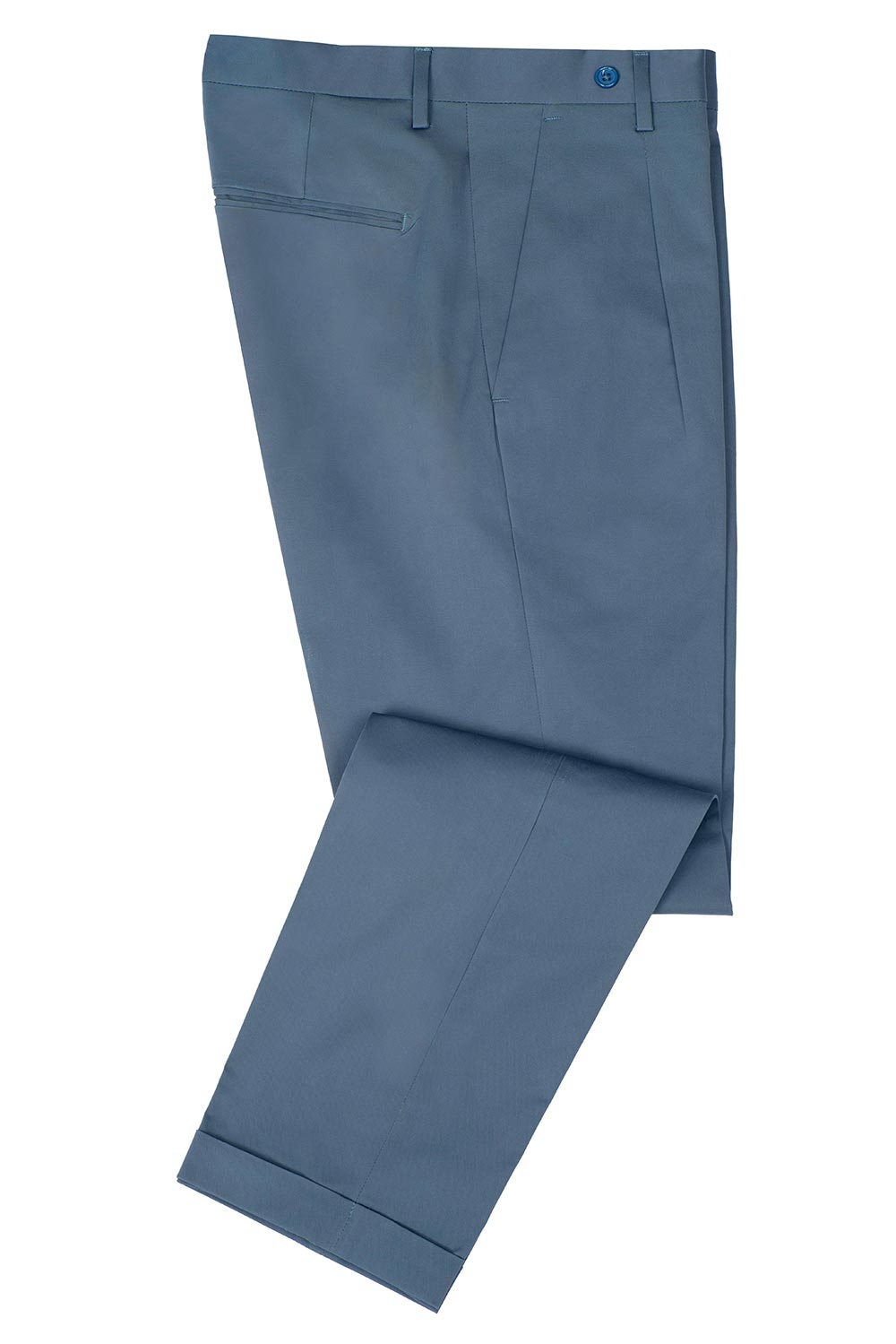 Pantaloni slim albastri uni 0
