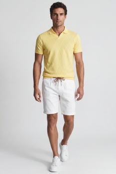 Pantaloni scurti baggy albi uni