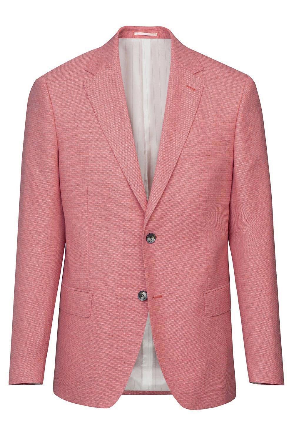 Slim body pink plain blazer 0