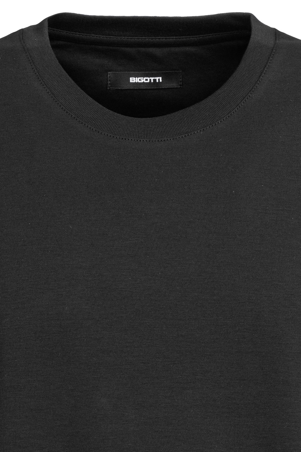 Tricou oversize negru guler rotund 1