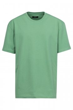 Tricou oversize verde guler rotund