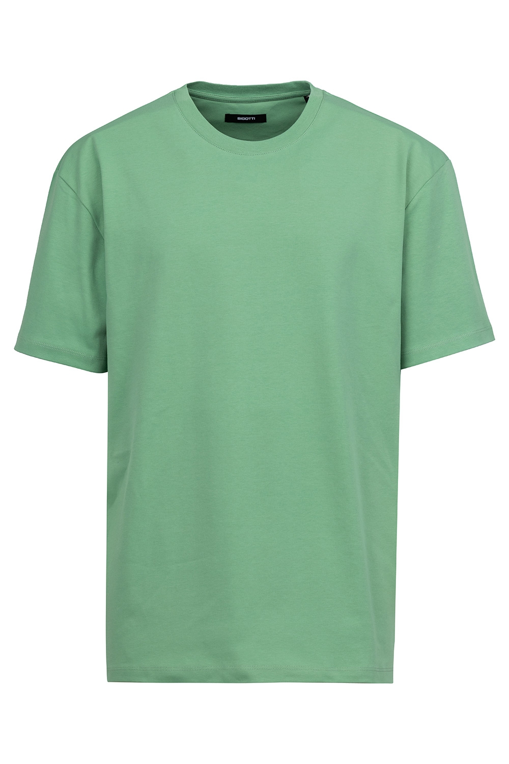 Tricou oversize verde guler rotund 0