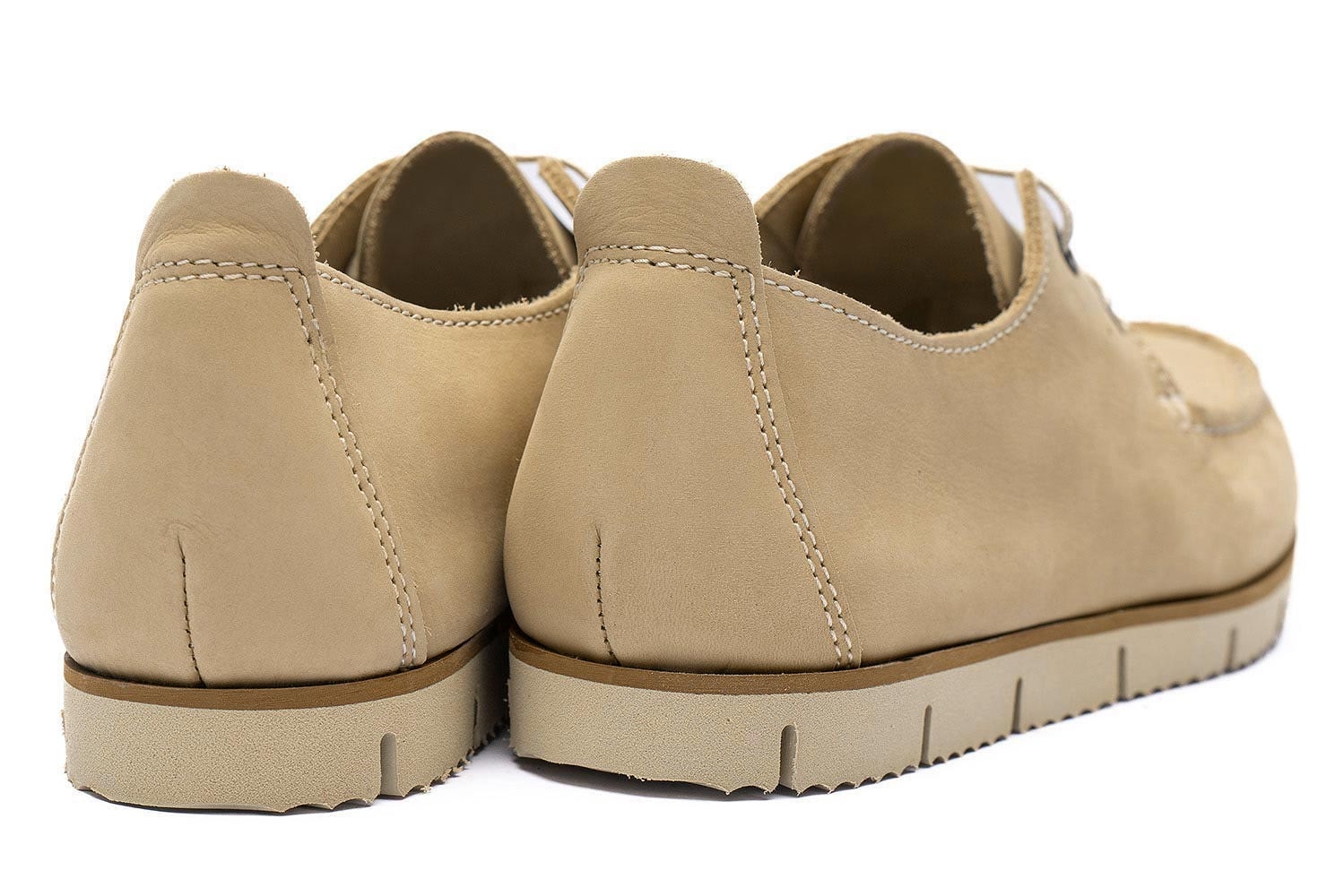 Beige nubuck leather shoes 2