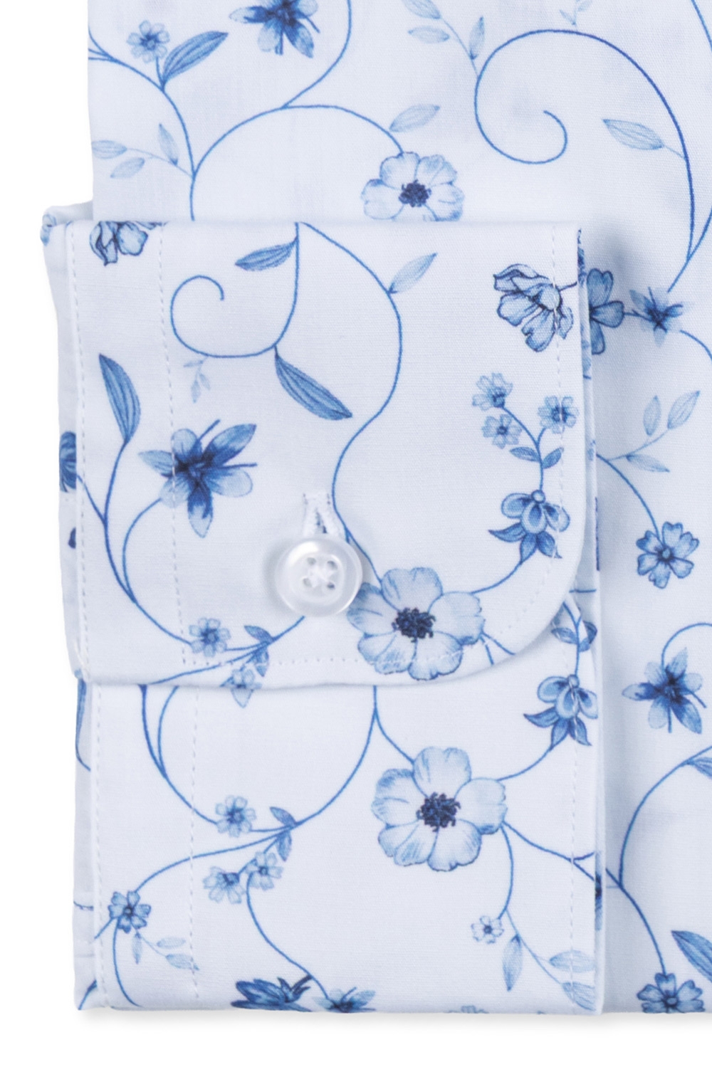 Camasa slim alba print floral 2