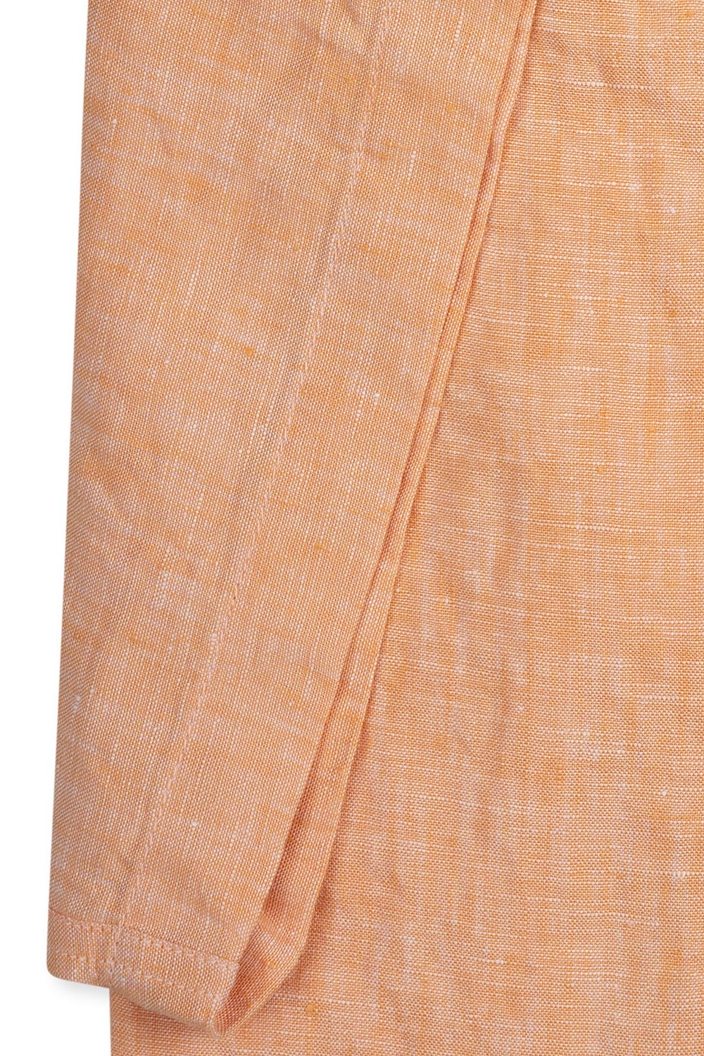 Camasa maneca scurta din in slim oranj uni 2