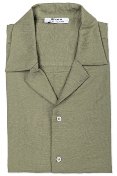 Camasa maneca scurta straight kaki uni