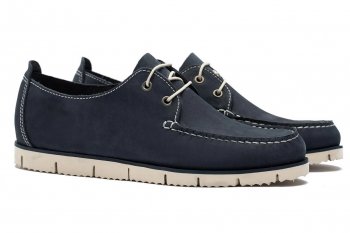 Boat shoes bleumarin piele nabuc