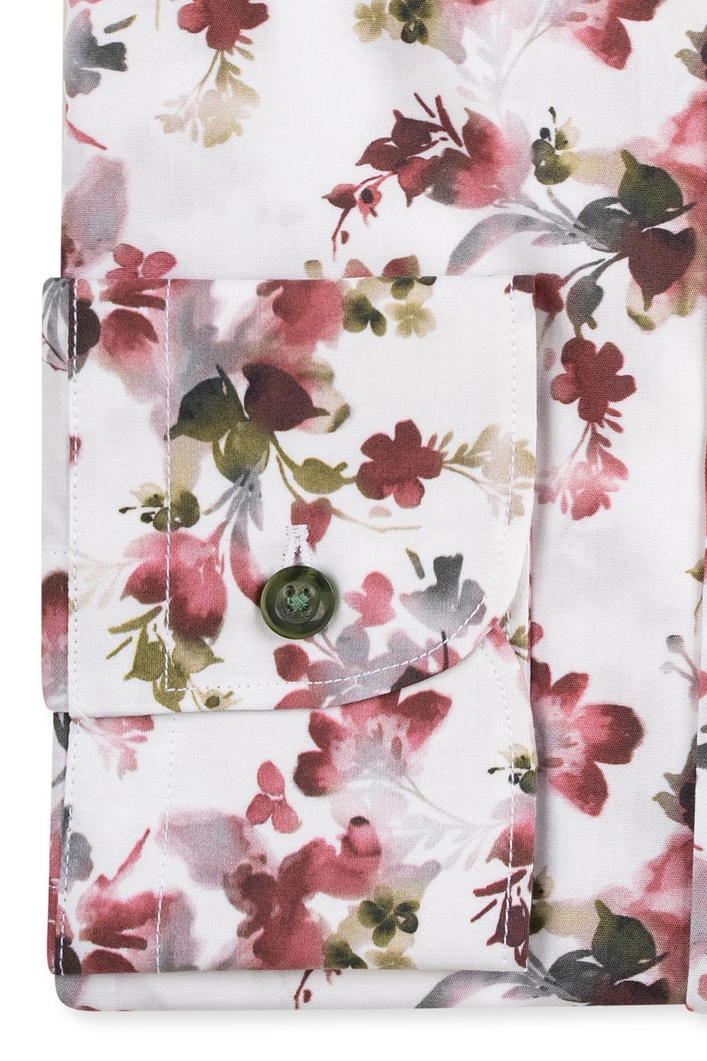 Slim body white floral shirt 2