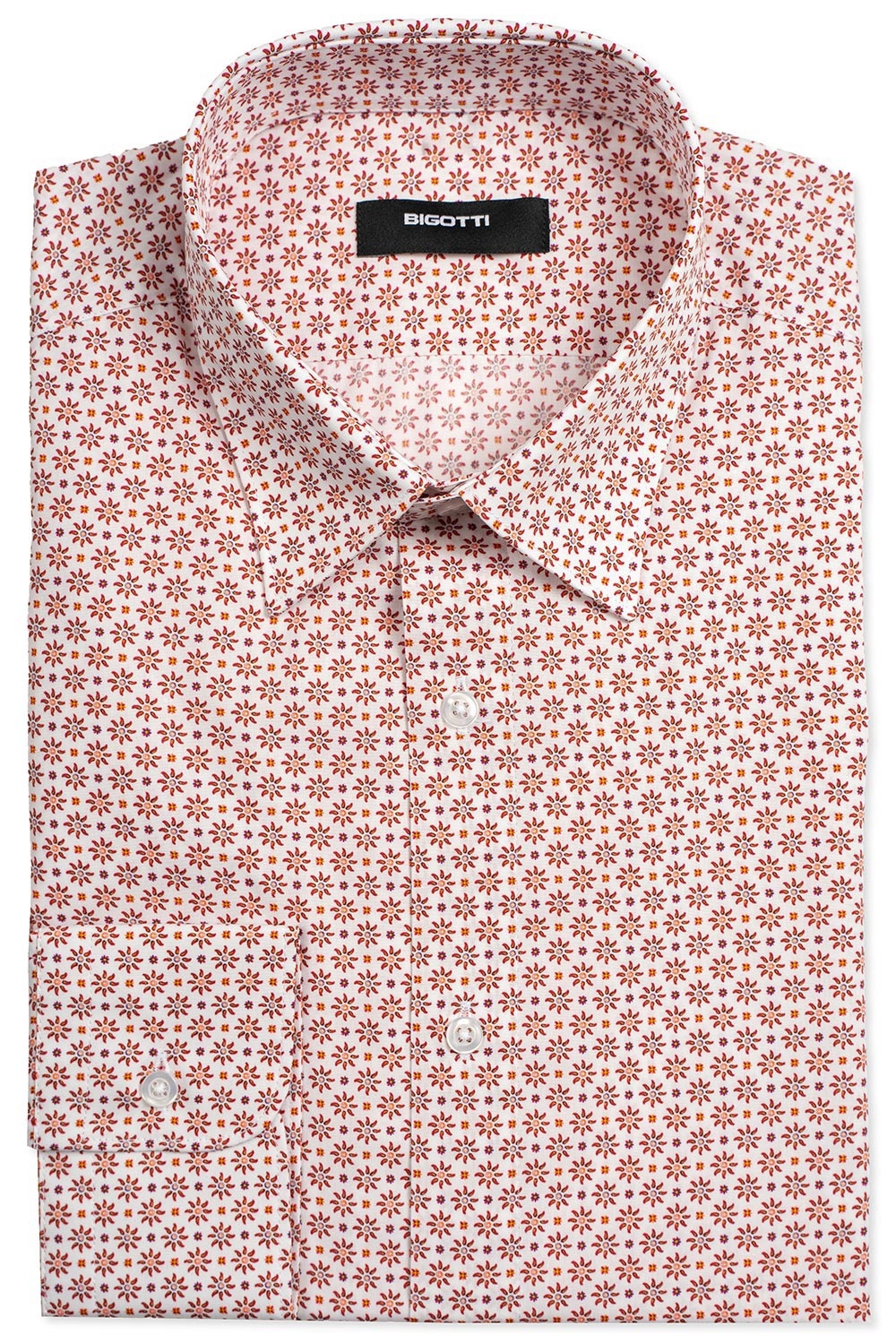 Camasa slim alba print floral 0
