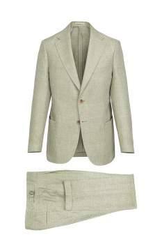 Costum slim verde uni