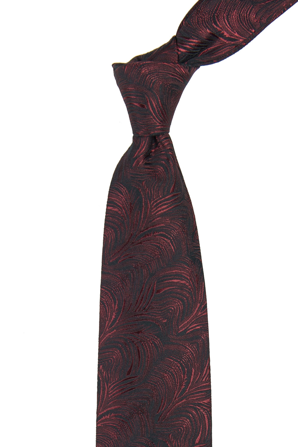Cravata grena print floral 1