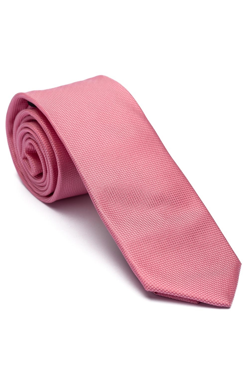 Cravata matase tesuta roz uni 0