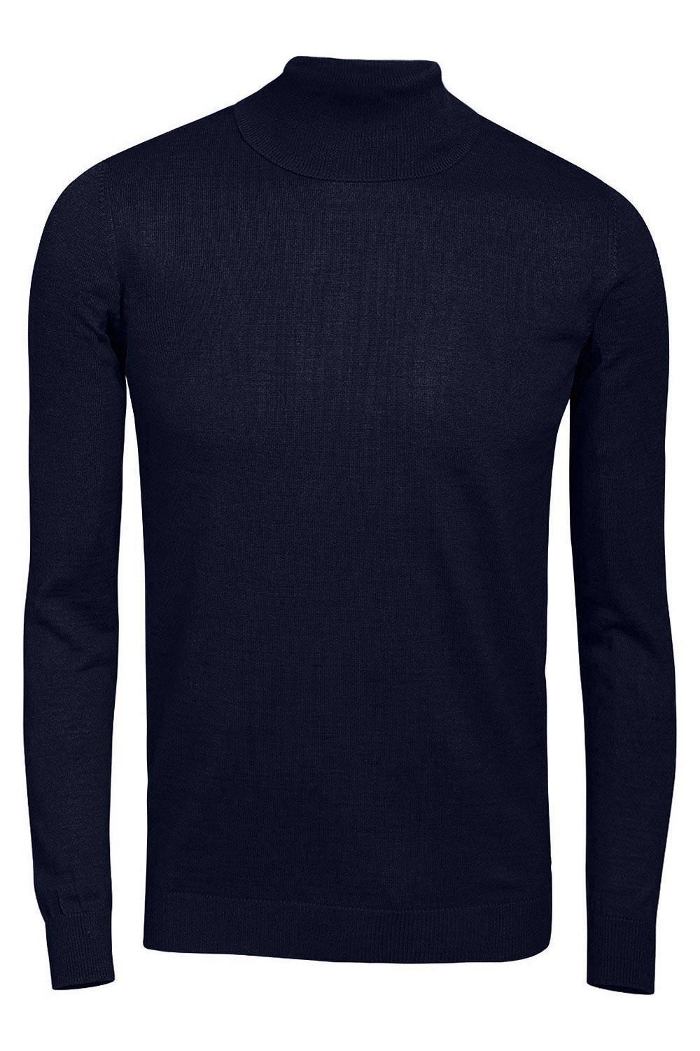 Slim body navy sweater 0