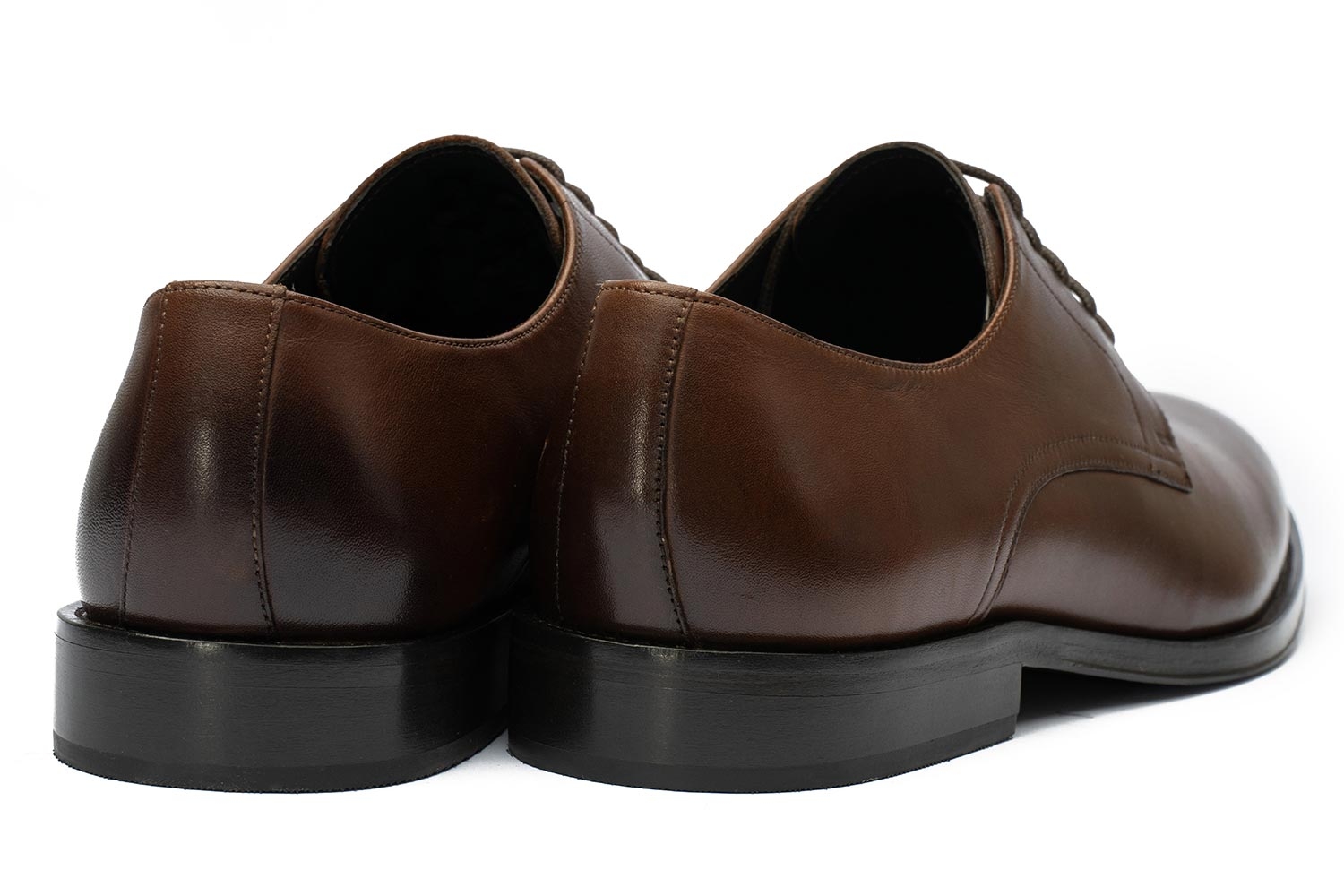 Brown genuine leather shoes 2