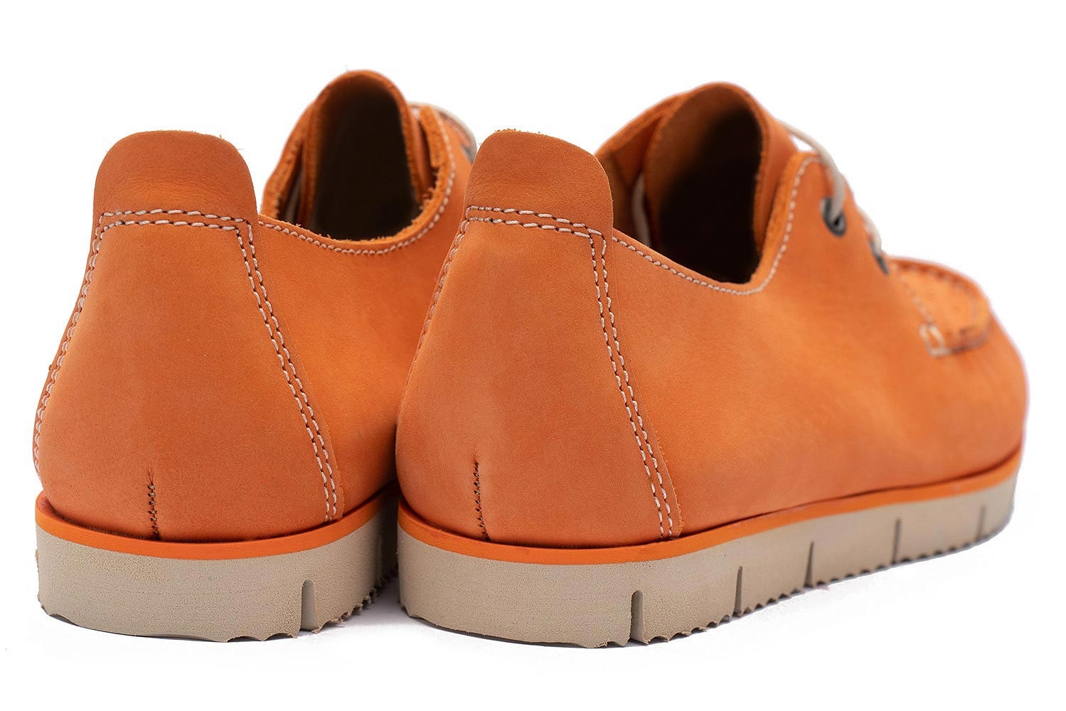 Boat shoes oranj piele nabuc 2