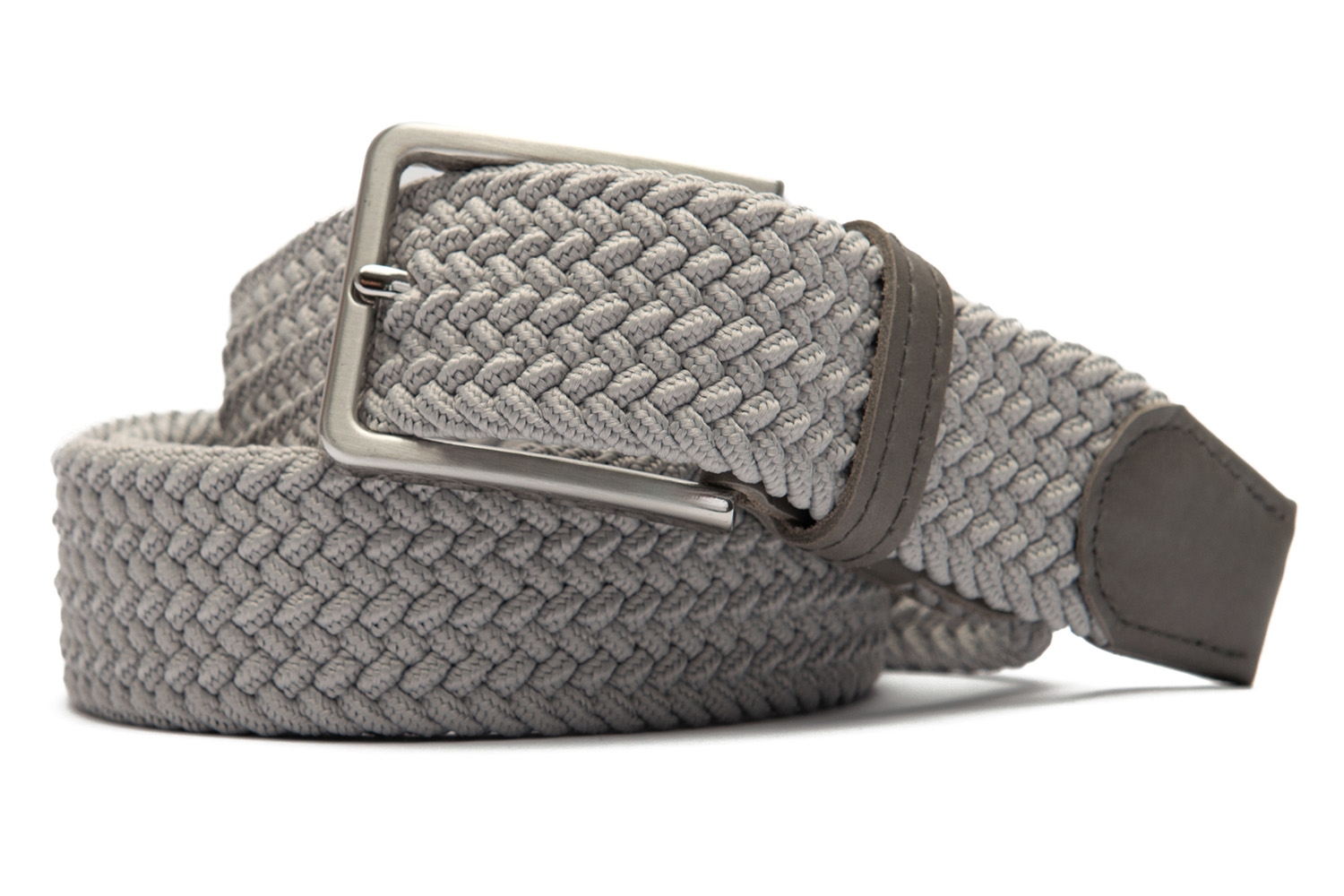Belt grey textil elastic,piele 0