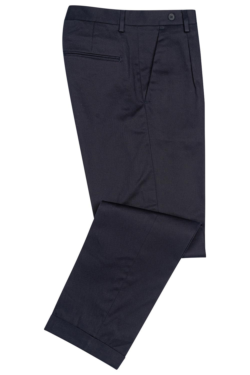 Pantaloni slim bleumarin uni 1