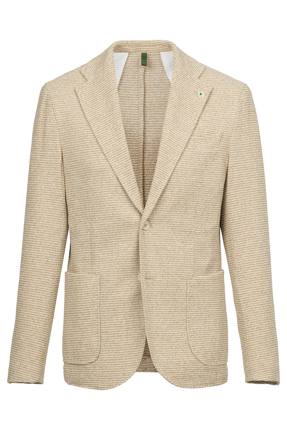 Slim body beige plain blazer 1