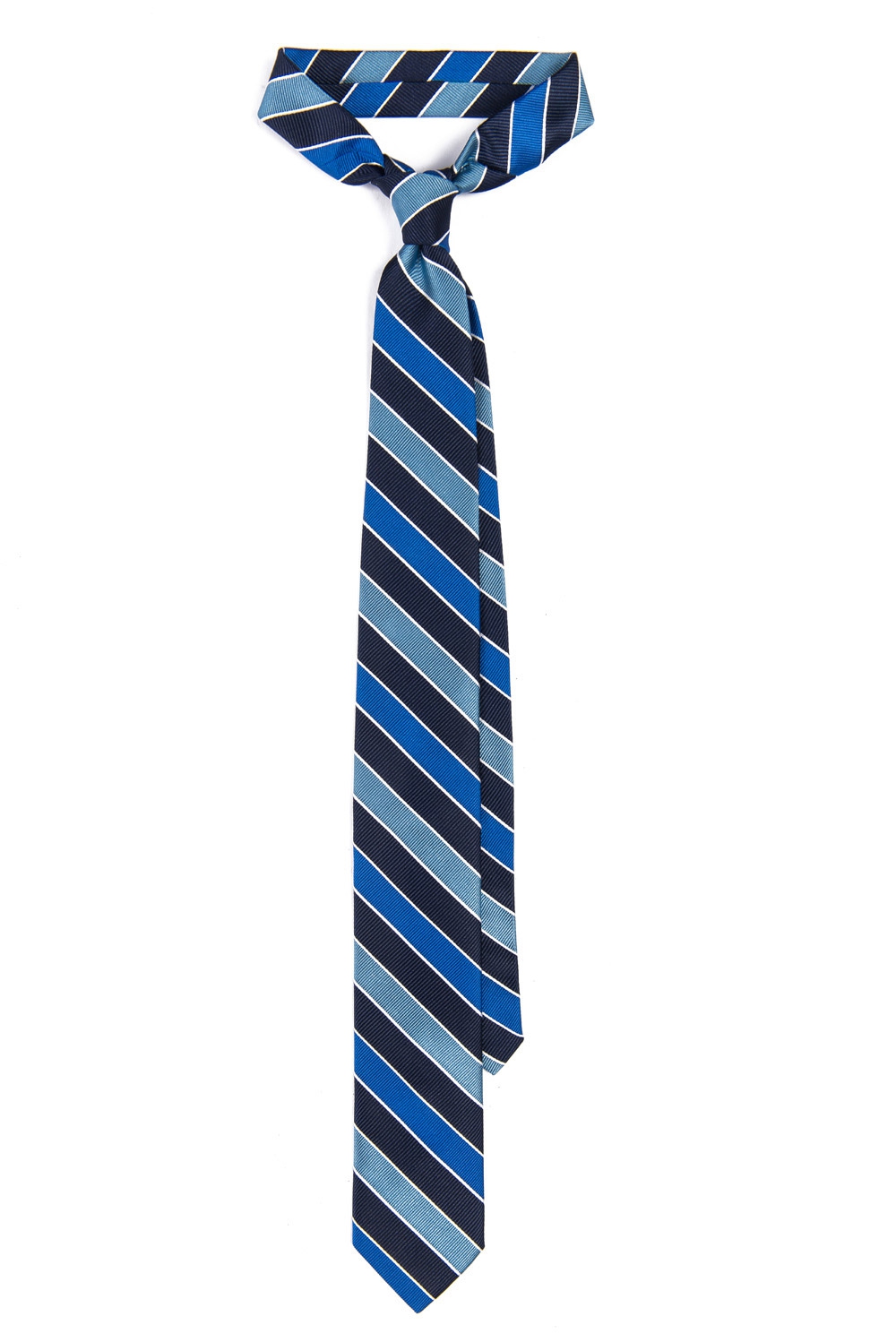 Cravata poliester bleumarin cu dungi 0