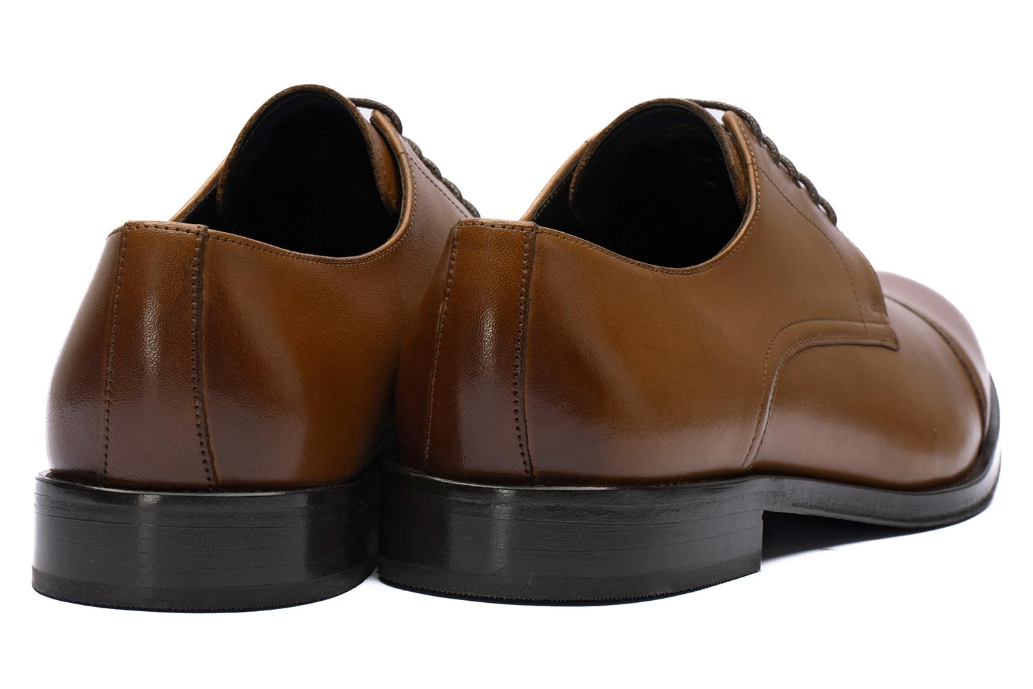 Brown genuine leather shoes 2