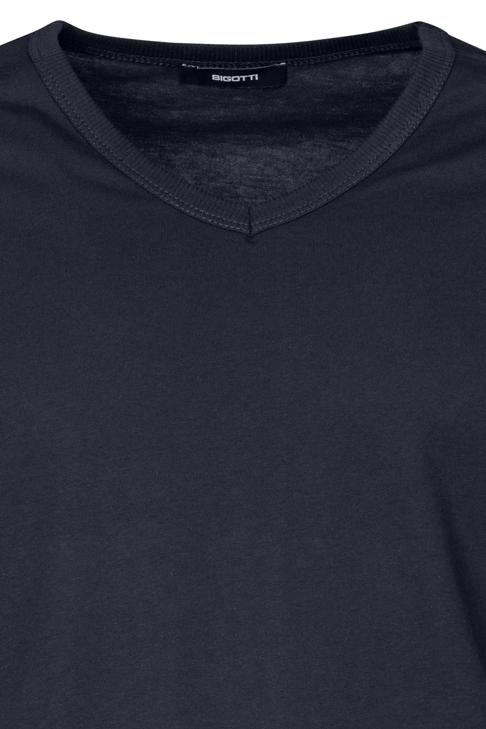 Tricou slim bleumarin guler in v 1