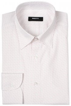 Camasa slim alba print geometric