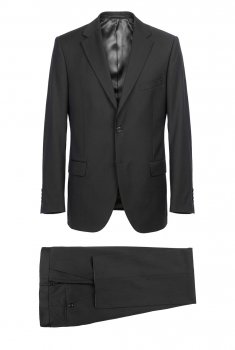 Costum regular negru uni
