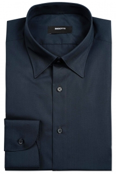 Shaped navy plain shirt