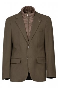 Slim body brown plain blazer