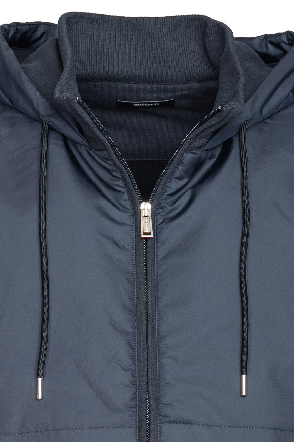 Hanorac slim bleumarin cu gluga 1