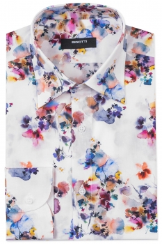 Camasa shaped alba print floral