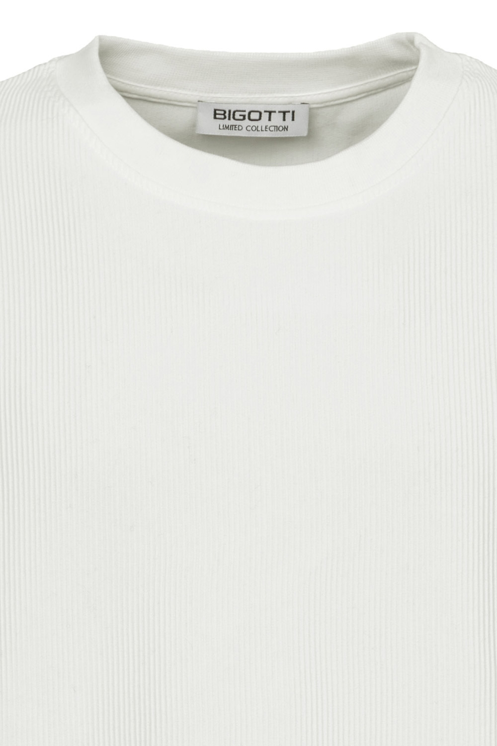 Tricou oversize  alb guler rotund 2